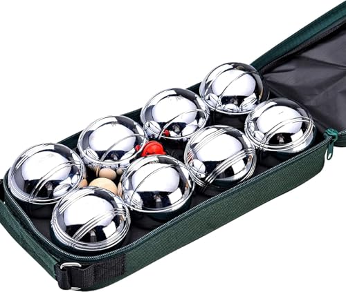 Unibos French Boules Set – 8 Chrome-Plated Metal Boules with Jack, Measuring Tool & Carry Bag | Traditional Pétanque Lawn Game | Outdoor Garden, Beach & Camping Game for Family & Friends - Image 4