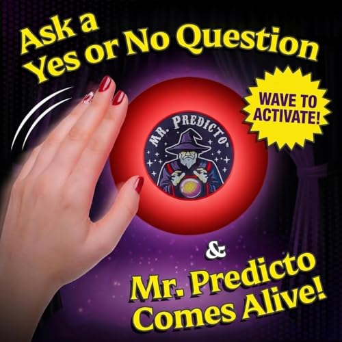 Talking Mr. Predicto Fortune Telling Ball – Ask a Question &amp; He Speaks Your Answer Out Loud – Color Changing Plastic Crystal Ball Toy with 30+ Mystical Responses – Gag Gift for Kids, Teens &amp; Families
