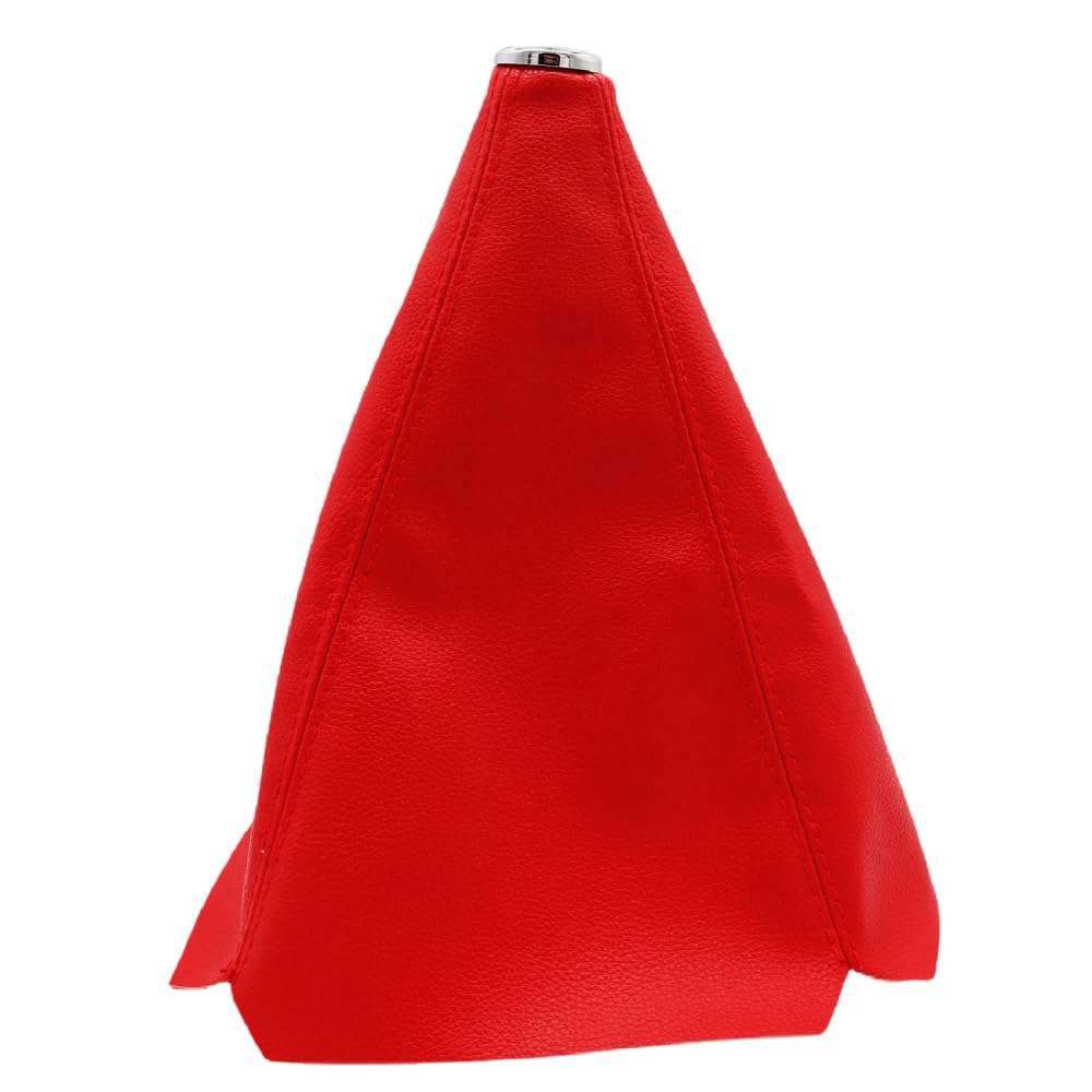 Dongker Red Car Shift Knob Cover,Pu Manual Shifter Shift Boots Cover For Most Manual Automotive Vehicle