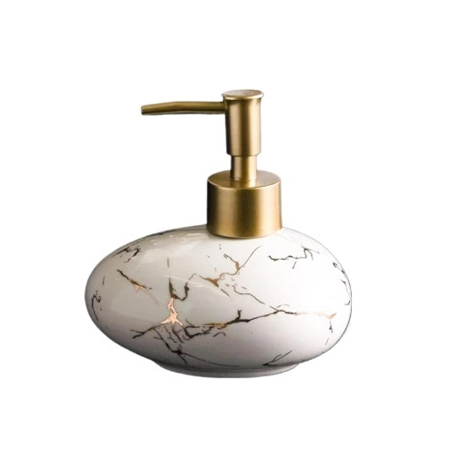 Ceramic Soap Dispenser, Marble Ceramic Soap And Lotion Dispenser Black And White 300ml