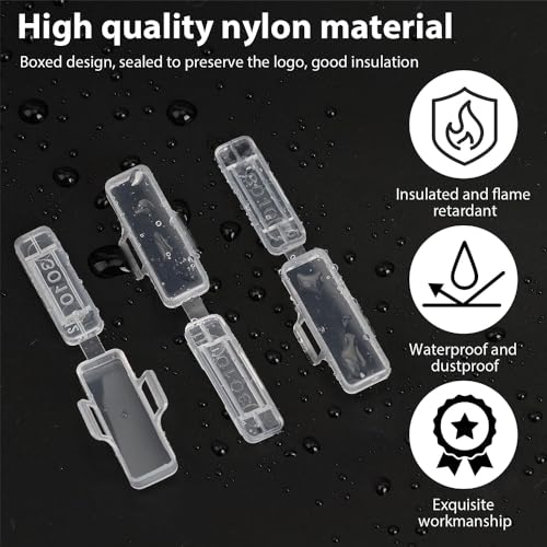 RXKFIGX 50 Pieces Transparent Cable Labels and 50 Pieces White Cable Ties Box of Cable Tags Cable Labels Cable Identification Tags for Cable Management and Identification - Image 3