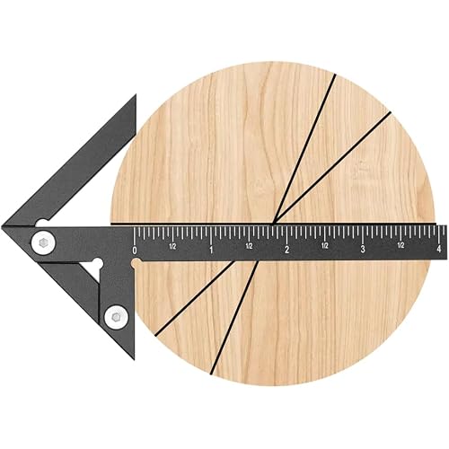Aluminum Imperial Circle Center Positioning, 45/90 Degree Positioning Ruler, Right Angle Positioning, Centerline Positioning, Multi-Function Arrow Ruler, High-Precision Measuring Ruler,044BK