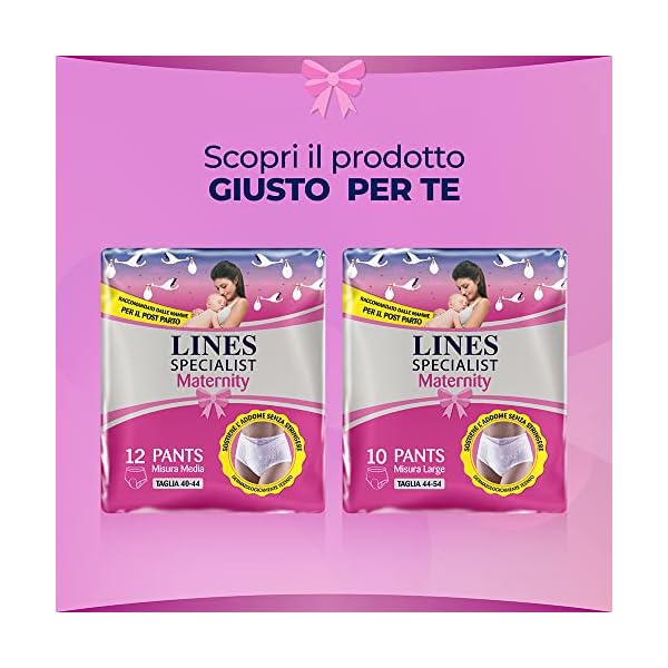 Lines Specialist Pants Maternity, 20 Unterhosen für die Zeit nach der Entbindung L (20 Unità) – Bild 11