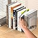 Acrylic Bookends 6 Pcs, Clear Book Ends for Shelves, Transparent Organizer, Holder Stand Decorative, Stoppers for Heavy Duty Books, CD, File, Video Games