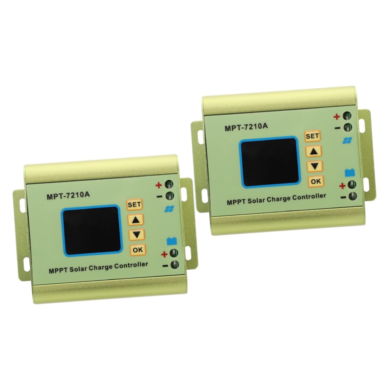 VANZACK 2 Sets Solar Controller Panel Charging Controller Mppt Solar Charger Solar Charge Regulator Professional Solar Charge Controller Power Module Liquid Crystal Aluminum Alloy