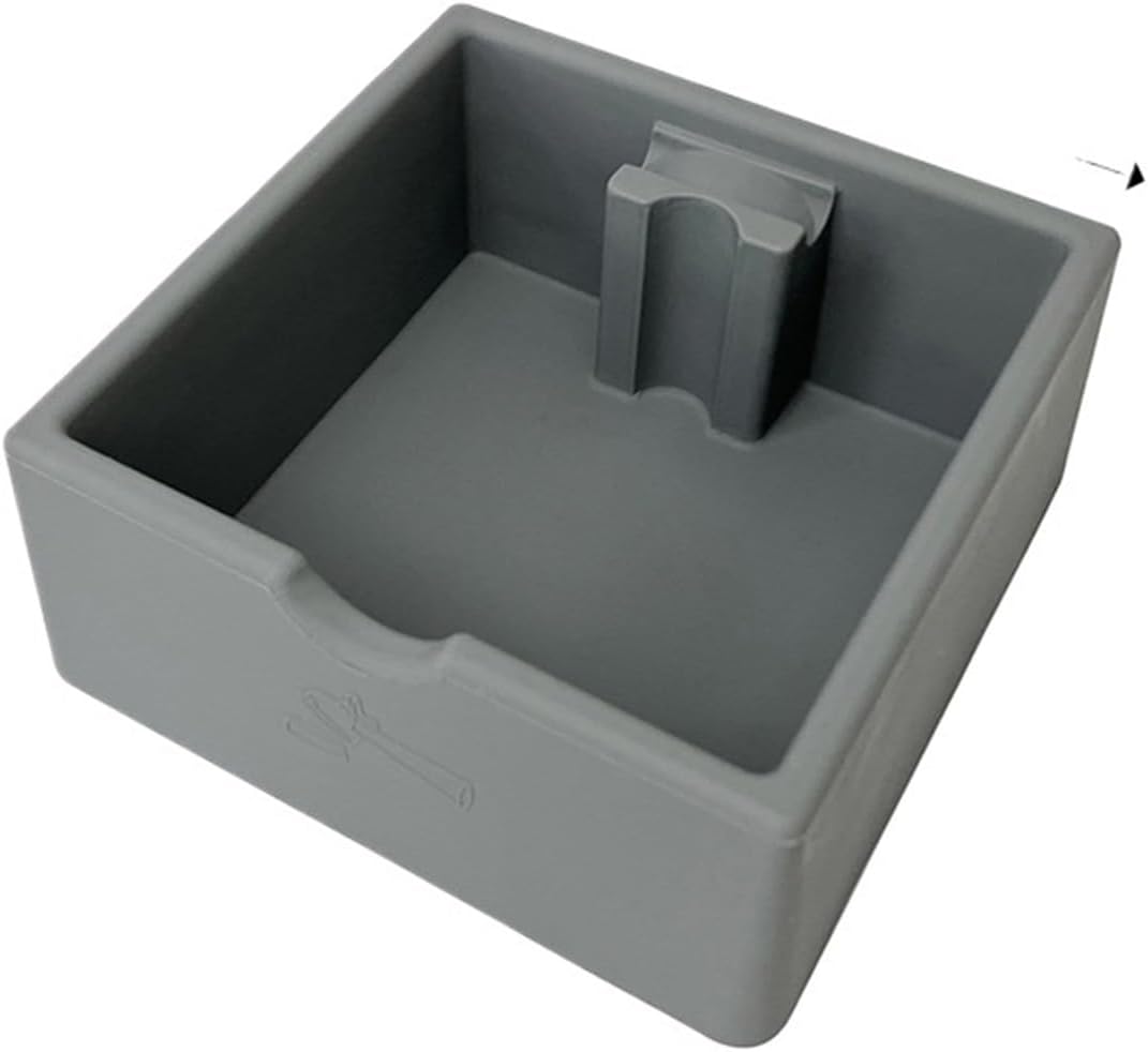 Coffee Knock Box Silicone Waste Grounds Bin With Tamper Holder For Espresso Accessories(Green)