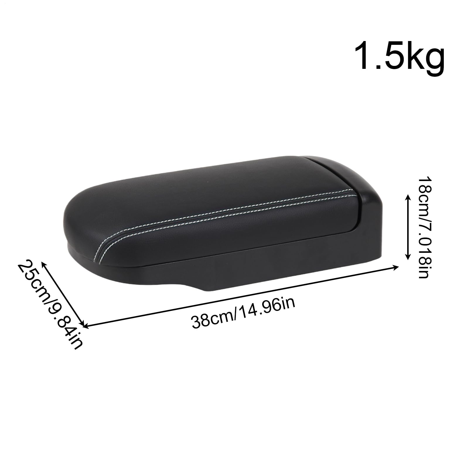 Ergonomiczny na podłokietnik, komfortowa tapicerka konsoli, 40 x 19 x 20 cm, wysuwany panel ze skóry PU, stabilne podłokietniki ABS, średnia pokrywa o miękkiej konstrukcji, akcesoria