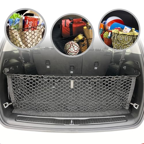 Envelope Style Mesh Trunk Cargo Net for Jeep Grand Cherokee L 7 Seats 2021-2025 - Trunk Organizers and Storage - Vehicle Carrier Organizer for Jeep Grand Cherokee 4xe L - Long