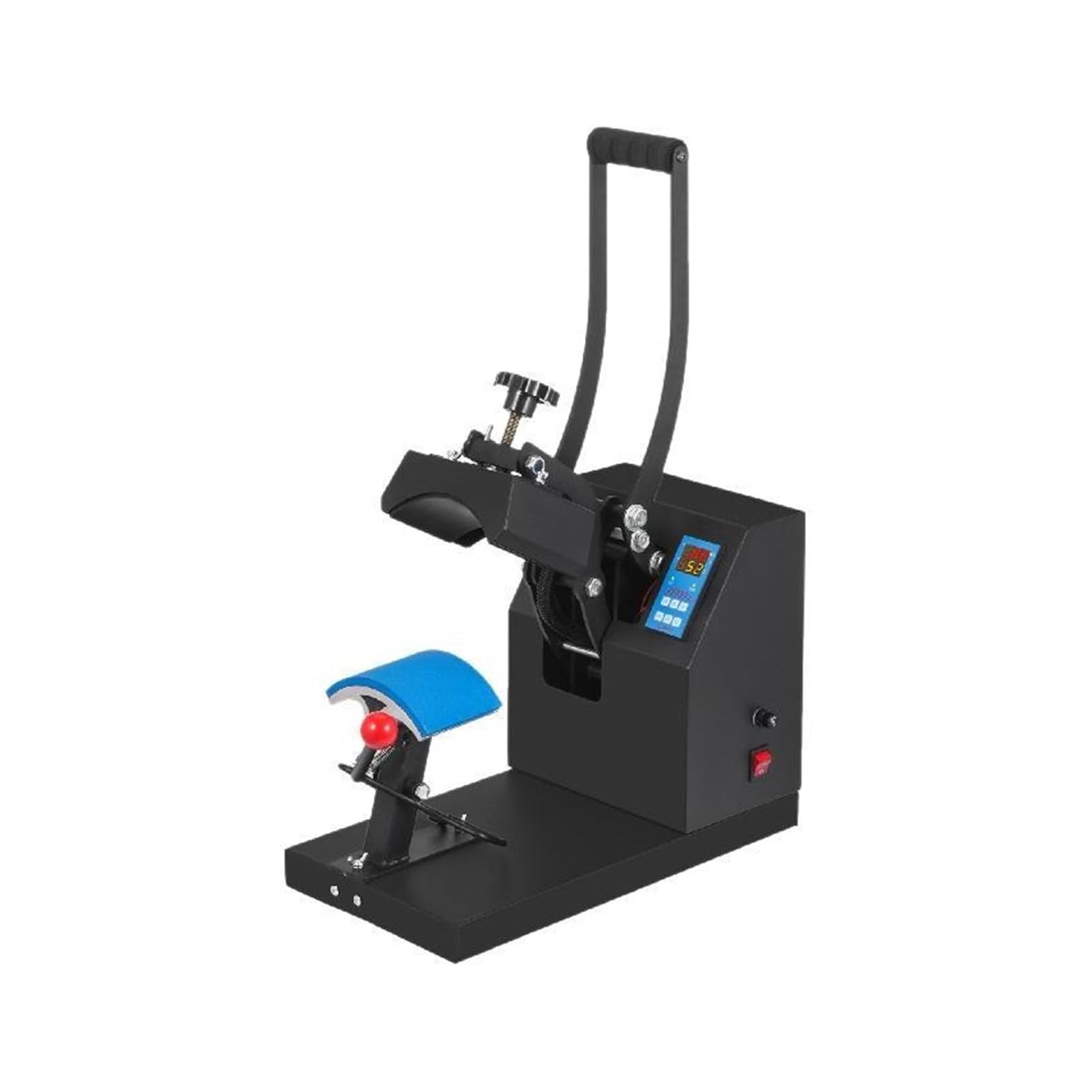 Pressa a caldo, Pressa di calore for cappelli, macchina for sublimazione for stampaggio a trasferimento di calore da 5,5 X 3,5 pollici, conchiglia con display digitale for pubblicità fai-da-te