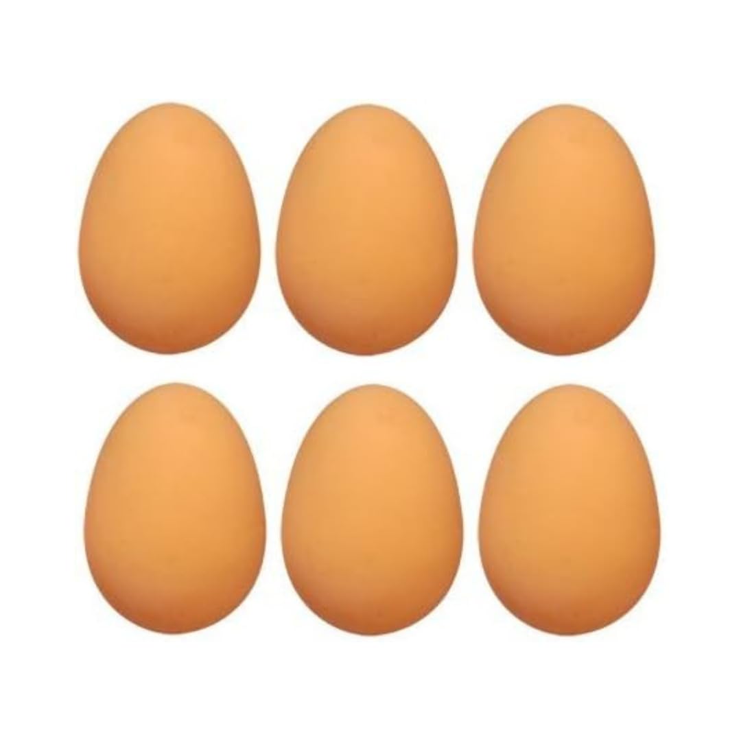 LND Gifts Bouncy Egg Set: Children's Pack of 6 Rubber Bouncing Eggs Balls, Ideal for Egg and Spoon Race, Perfect Egg Toy for playing Practical Jokes and Easter Gifts.