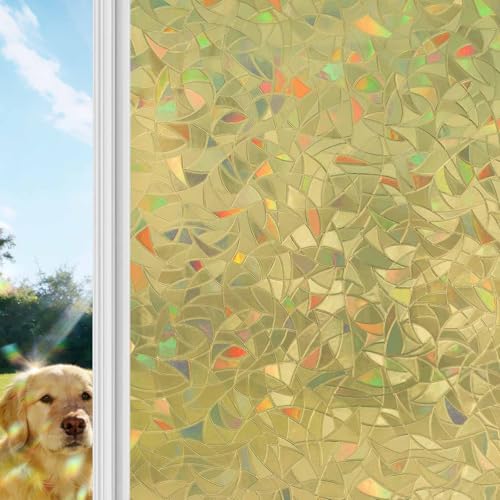Vinilo adhesivo para ventana color arcoiris en amarillo miniatura 1