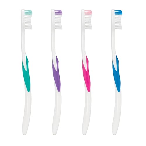 Miniatura 3 de SmileGoods - Cepillo de dientes A402, 40 mechones de cerdas suaves, empaquetados individualmente, colores surtidos, paquete a granel de 72