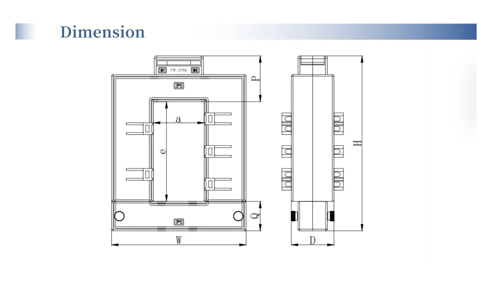 K/120 * 80 500/5A 1000/5A Transformatory prądowe z otwartą pętlą (800A)