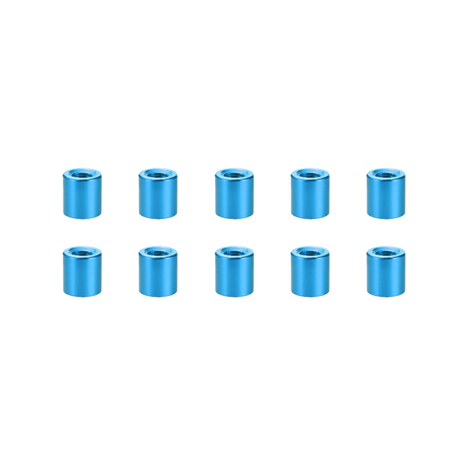 YOKIVE 10 Pcs Standoff Spacer, Aluminum Round Straight Spacer, Blue, 6mm