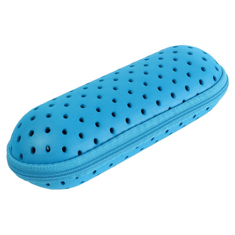 EVA Swimming Goggles Storage Box, Breathable Travel Case for Beach Pool Sports, Lightweight Swimming Equipment Tool(Light blue)