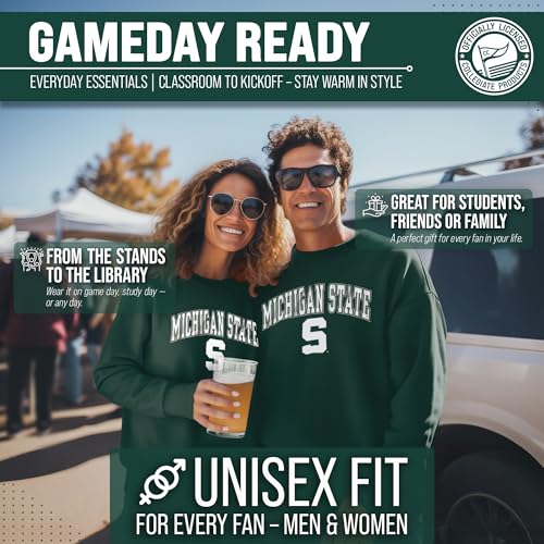 Image of NCAA College Sweatshirt Fleece Crewneck Pullover for Men and Women | Officially licensed NCAA college gameday crewneck pullover - 9 oz fleece lined sweatshirt with arch and logo design