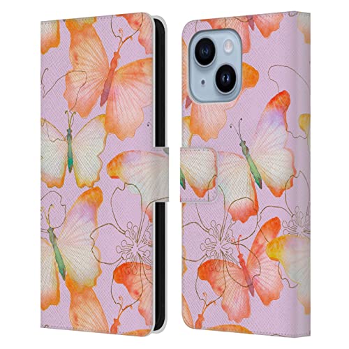 Étui portefeuille en cuir compatible Apple iPhone 14 Plus LebensArt
