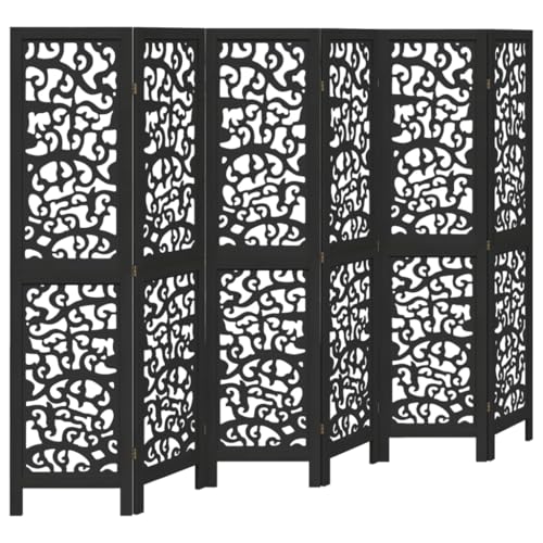 Cloison de séparation noire en bois pour intimité chambre - 3