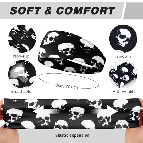 Image of Lyrow 12 Pcs Headbands for Men Running Headband Mens Sweat Bands Headbands for Tennis Athletic Cycling Basketball Yoga Workout Outdoor Sports Gym Jogging Exercise