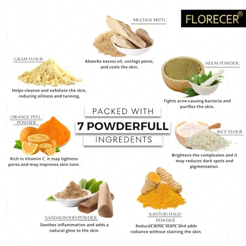Image of Florecer Organic Ubtan Powder For Face And Body- 100 Gram