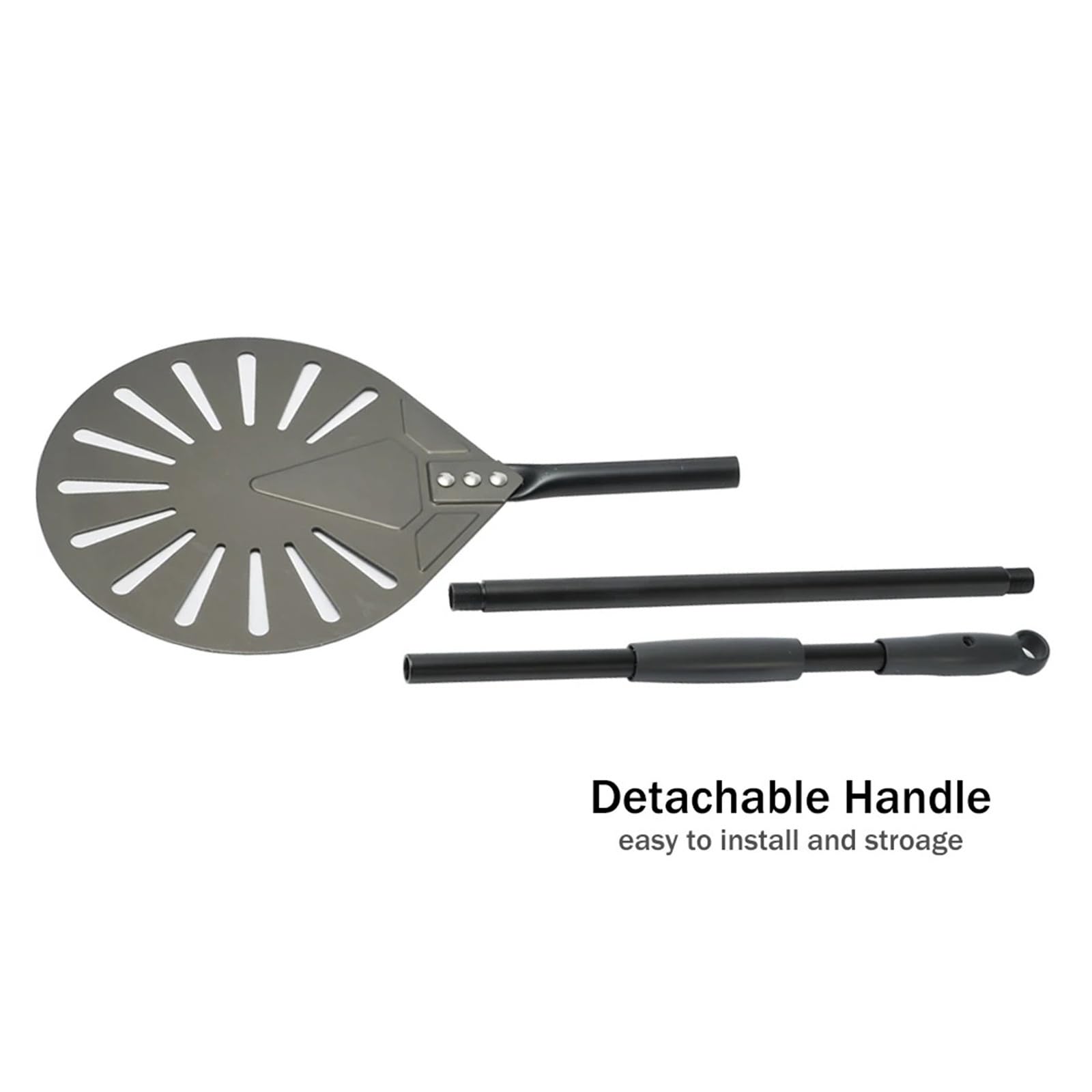 Generico Accessori For Pala Con Manico In Lega Di Alluminio Perforato Anodizzato Duro For Pizza Da 7/8/9 Pollici(8 inch SUS304)