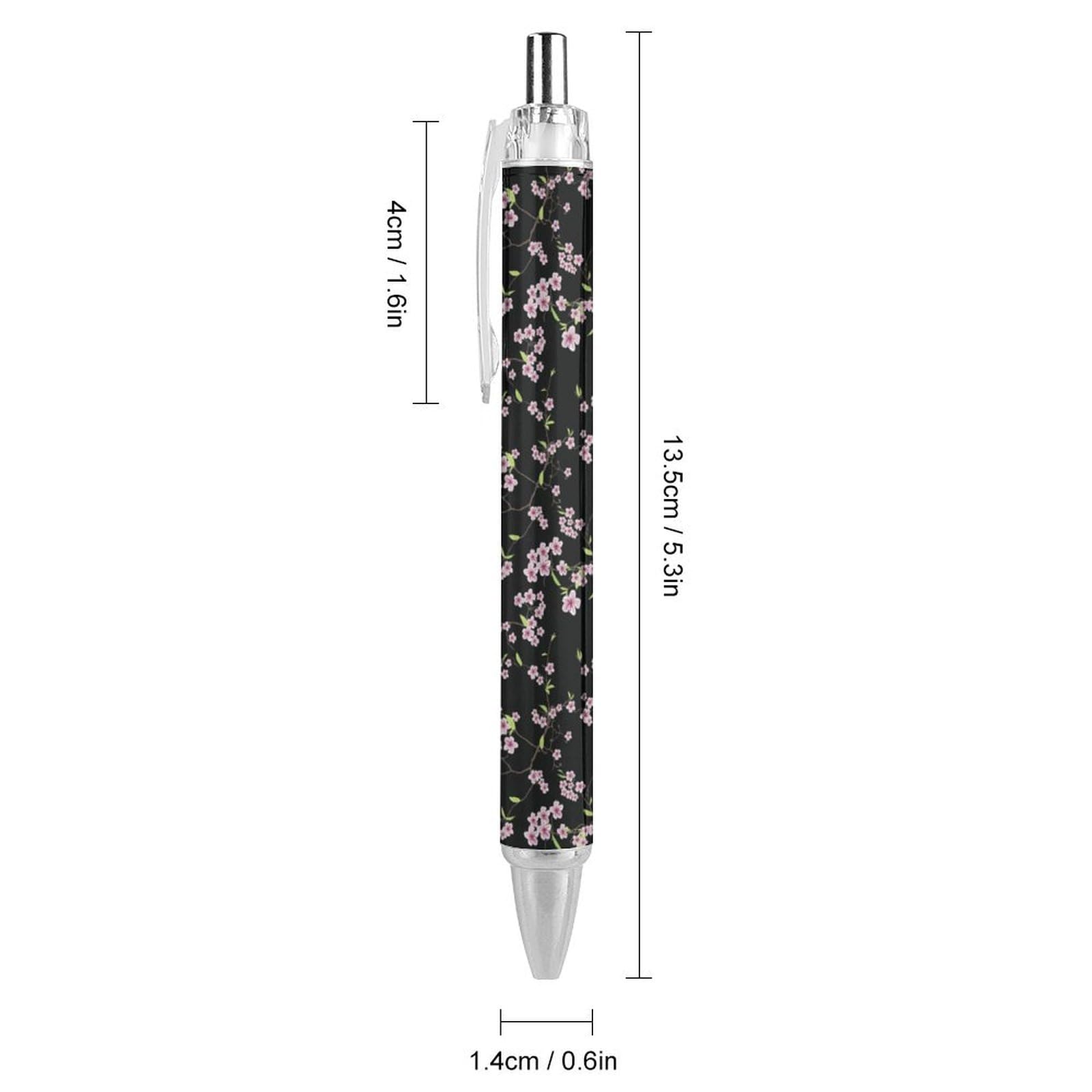 AKOAK 6er Set Kirschblüten Gelschreiber – 0,5 Mm Schwarze Tinte, Rosa Design, Weiches Silikon, Perfekt Für Schule, Büro & Geschenke