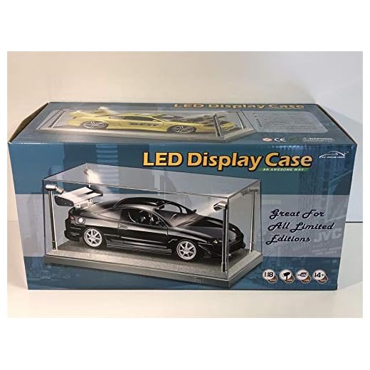 Triple 9 - T9 – 189922 – vitrinskåp för modellbil– 1:18 – LED – plexigla/silver
