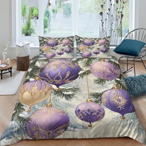 Housse de couette de Noël en microfibre supérieure résistante imprimée 3D - 4