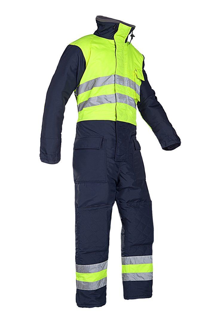 SIOENSIOEN 6148A2PM12782XL Balley cold storage coverall, XX-Large, Hi-Vis Yellow/Navy
