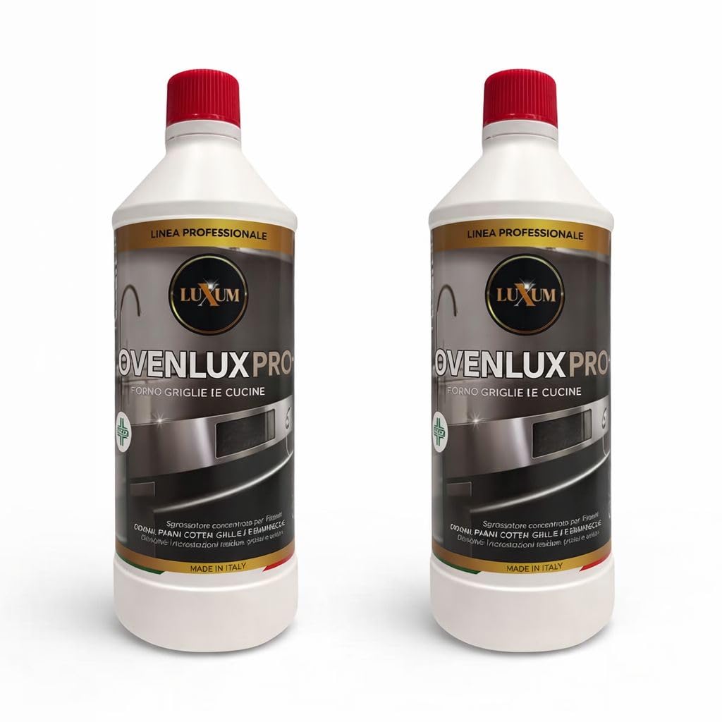 OvenLux PRO Detergente sgrassante decarbonizzante HACCP – 2 × 750 ml