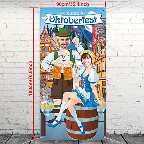 Decorações de festa Oktoberfest,Bandeirolas bandeira pendurada banner - Adereços de pano de fundo Ok