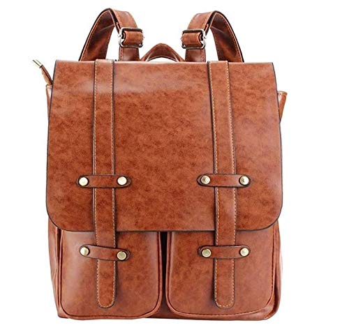 Sac à dos en cuir femmes grand format et sac d'école tendance