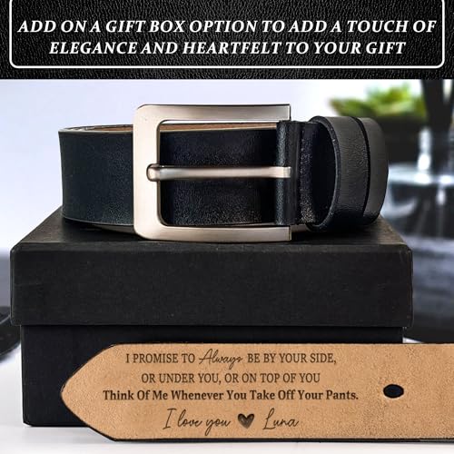 Personalized I Promise To Always Be By Your Side Belt, Engraved Belt For Mens, Custom Engraved Leather Belts Father's Day Gift For Husband From Wife4