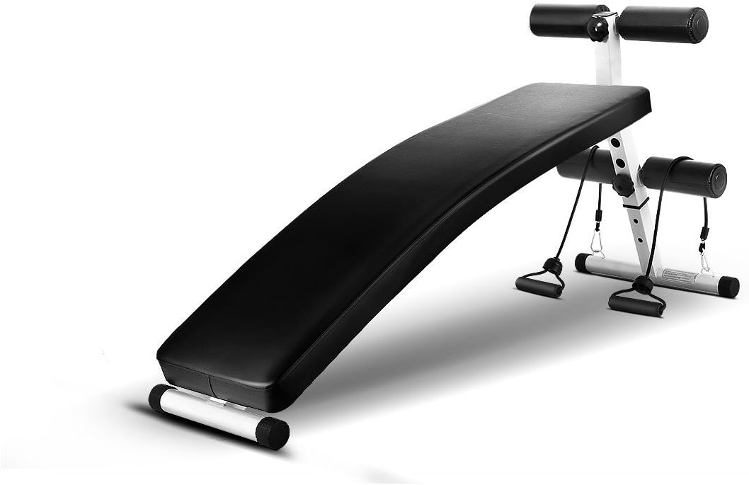 Curved Extra Long Adjustable Sit up Bench, Decline Bench Slant Board,Crunch Board, Ab Bench