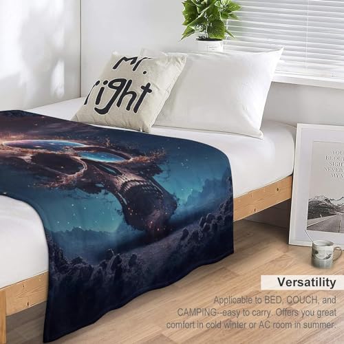 Couverture crâne polaire flanelle supérieure | Douceur durable