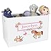My Bambino Personalized Prancing Childrens Nursery White Open Toy Box