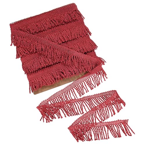 Frange en polyester dentelle bordeaux pour réparer des rideaux - 2