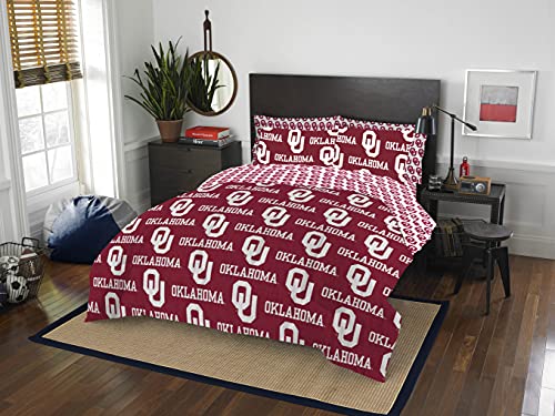 Northwest NCAA Oklahoma Sooners Unisex-Adult Bed in a Bag Set, Twin, Rotary