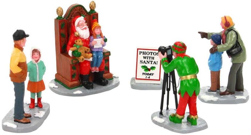 Lemax Christmas Village Photos With Santa Set Of 5-22032