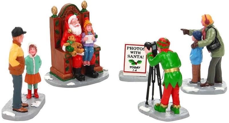 Lemax Christmas Village Photos with Santa Set of 5-22032