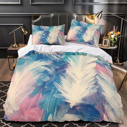 Parure de lit 3 pièces 260x220 avec fermeture éclair pour chambre lit double