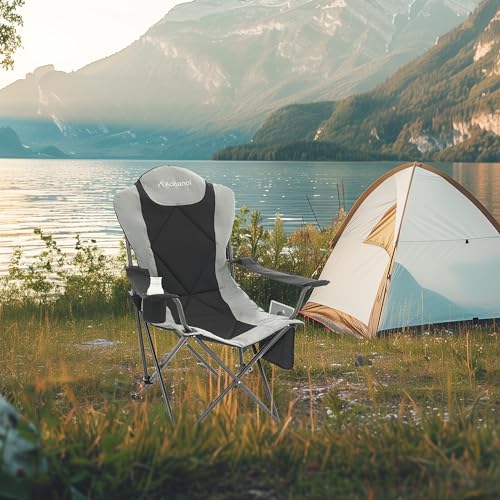 Sillas de Camping Aohanoi, Sillas Portátiles para Camping con Respaldo Ajustable, Plegables para Exterior, Soporta hasta 350 libras, Bolsa de Transporte Incluida miniatura 2