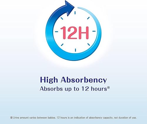 Miniatura 4 de Pantalones de dominadas para bebé, talla S (9-17 libras), 54 unidades, paquete de pantalones Moony, pañales japoneses, materiales seguros, indicador
