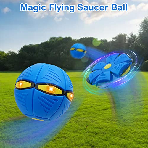 Adiwo Flying Saucer Ball Hundespielzeug, Haustier Spielzeug Fliegende Untertasse Ball, Tragbare Fliegende Untertasse, Outdoor Dekompression Magic Ufo, Deformed Toys für Outdoor Sports Beach Games