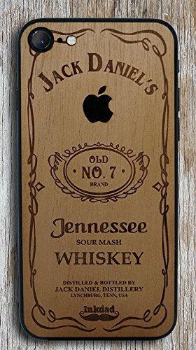 Inkdad Apple iPhone 7 Jack Daniels Engraved on Wood Skin ...