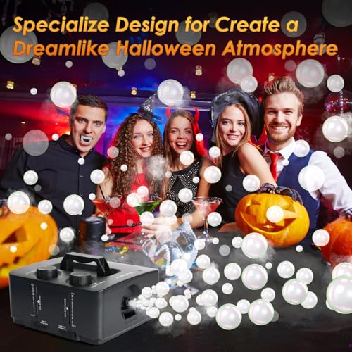 fog bubble machine 2 in 1 professional smoke bubble maker for stage party halloween christmas wedding birthday 8000fog filled bubble per minute 250w black