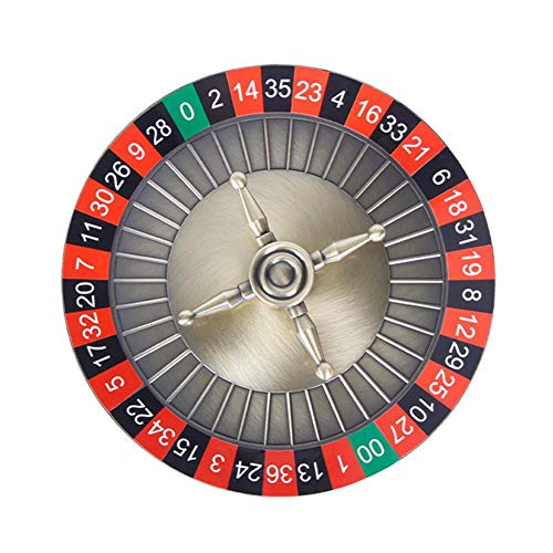 decwang Roulette- 12 Inch Roulette Wheel,Wooden Roulette Wheel Set for Casino Games,Turntable Leisure Table Games, Complete Roulette Set