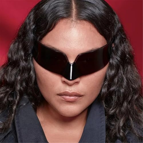 Rimless Futuristic Oversized Sports Sun Glasses For Rocker Festival Performer4