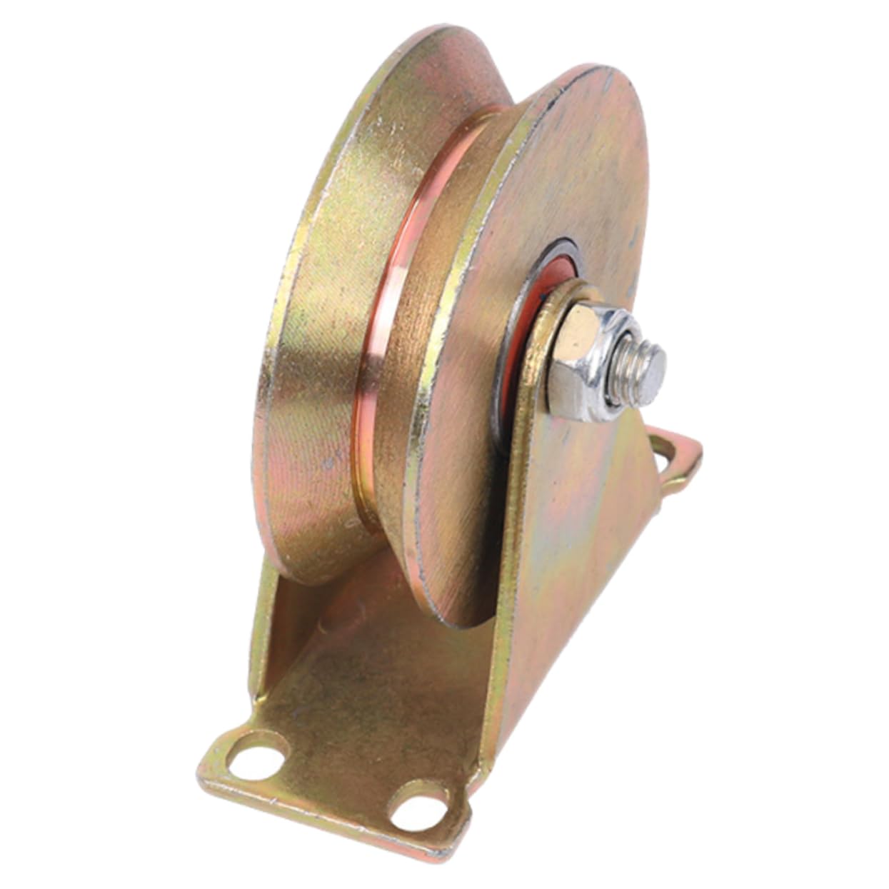 Veemoon Shaped Bracket Pulley Wheel Heavy Duty Ceiling Pulley for Rope Lifting Smooth Operation Vibration Reduction Design for Garage and DIY Projects