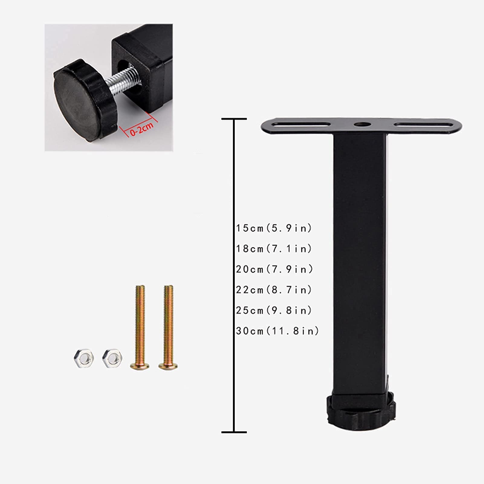 Patas De Cama Ajustables, 4 Patas De Metal De 4 Pulgadas, Rosca M8 (métrico De 8 Mm), Patas De